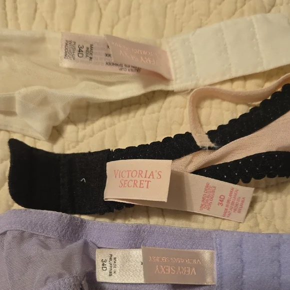 Victoria's Secret Lace Bras - Lavender, Cream, and Pink - Picture 3 of 3